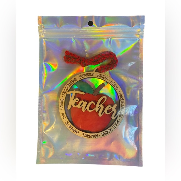 NIP Wooden Teacher Ornament - Picture 2 of 4